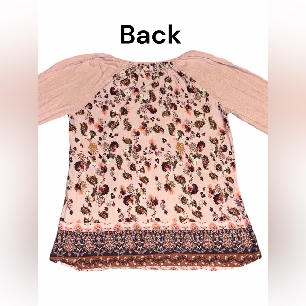 Vintage America Floral Blouse in Pink and Purple - Picture 3 of 7